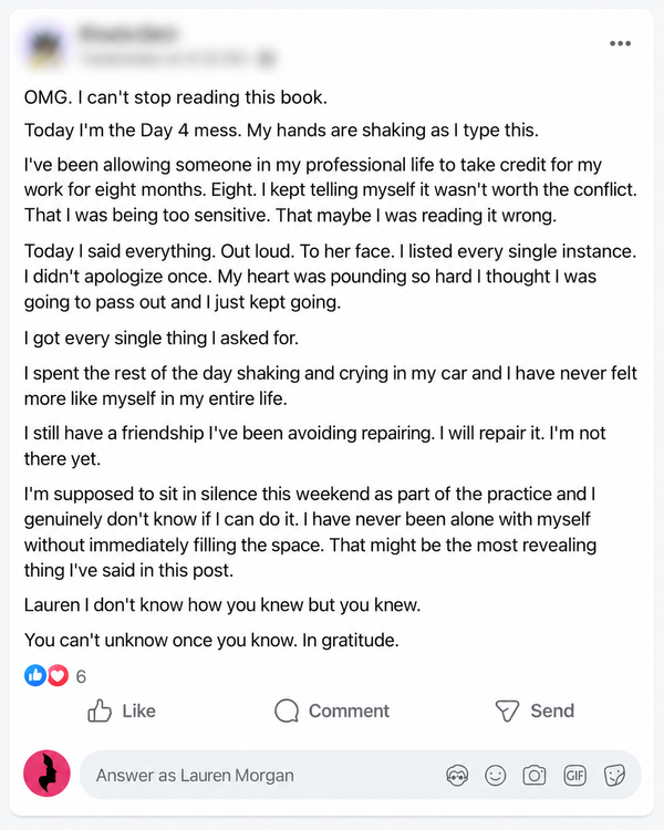 Post from the private readers group
